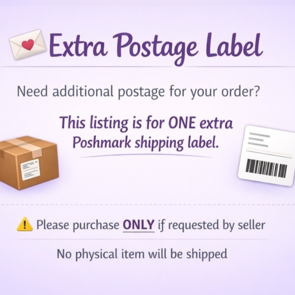 Extra Postage Label - Lavender Graphic